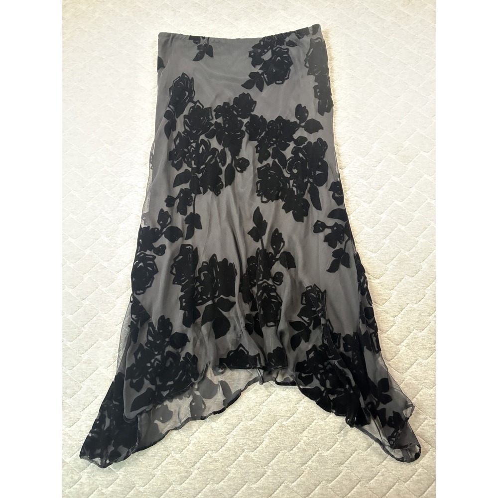 Jessica Howard Dress Womens 16‎ Black Sheer Floral 2 Piece Sleeveless Maxi Set - Picture 5 of 12